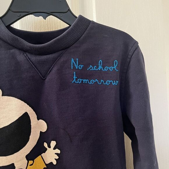MC2 Saint Barth Peanuts Charlie Brown Sweatshirt No School Tomorrow Boys Size 6 - Picture 3 of 13